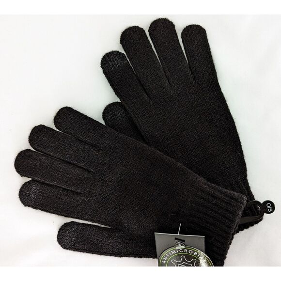 Black Touch Screen Gloves Tech Antimicrobial Protx2 by Fownes - Picture 7 of 10